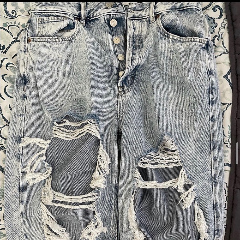 Pacsun Ripped Jeans, light denim, worn once